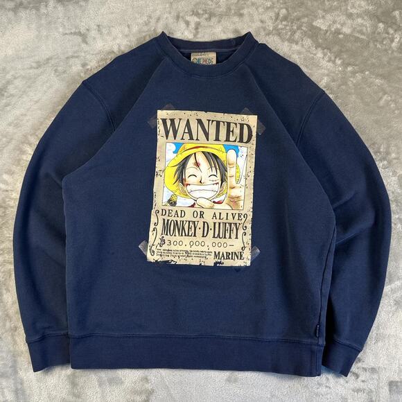 Baleno Other - Vintage Baleno One Piece Monkey D Luffy Wanted Poster Sweatshirt Mens XL